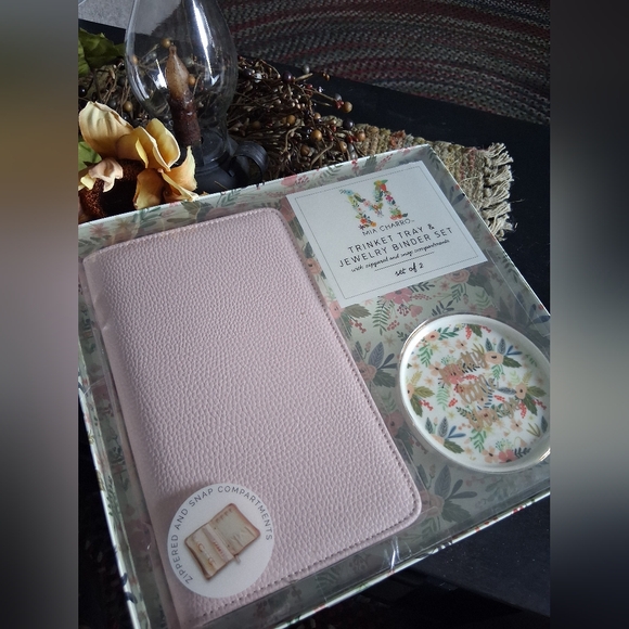 Trinket Tray And Jewelry Binder Set, New In Box - Picture 1 of 6